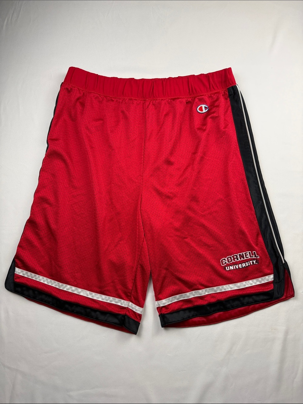 Vintage Champion Cornell University Red Athletic Mesh Basketball Shorts Size L